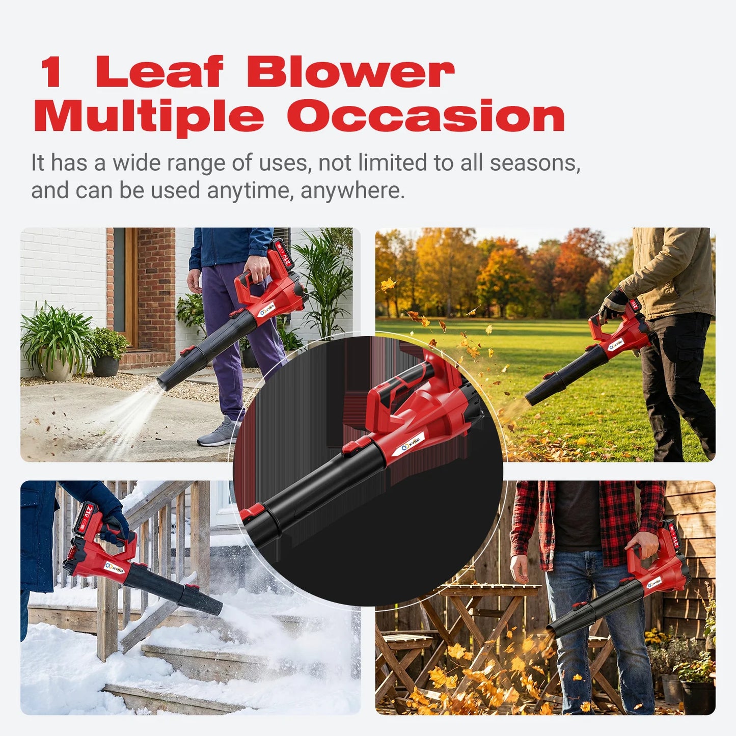 XYSD Powerful leaf blowing high-power multi-speed lithium battery storm blower powerful blower snow removal electric leaf blower