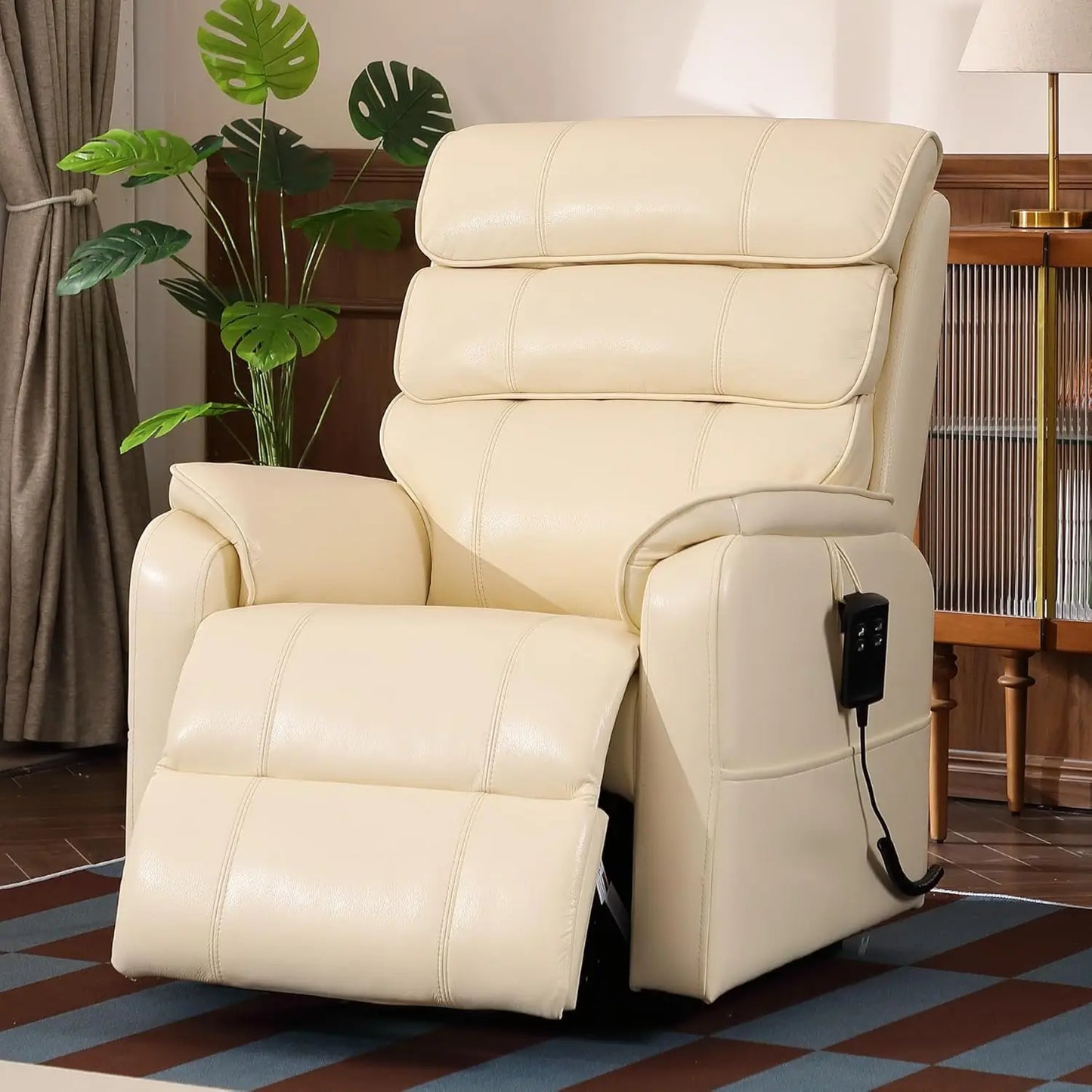 350 LBS Power Lift Recliner Chair for Elderly, Medium Size Dual Motor Lay Flat Infinite Positions Recliner with, Customized