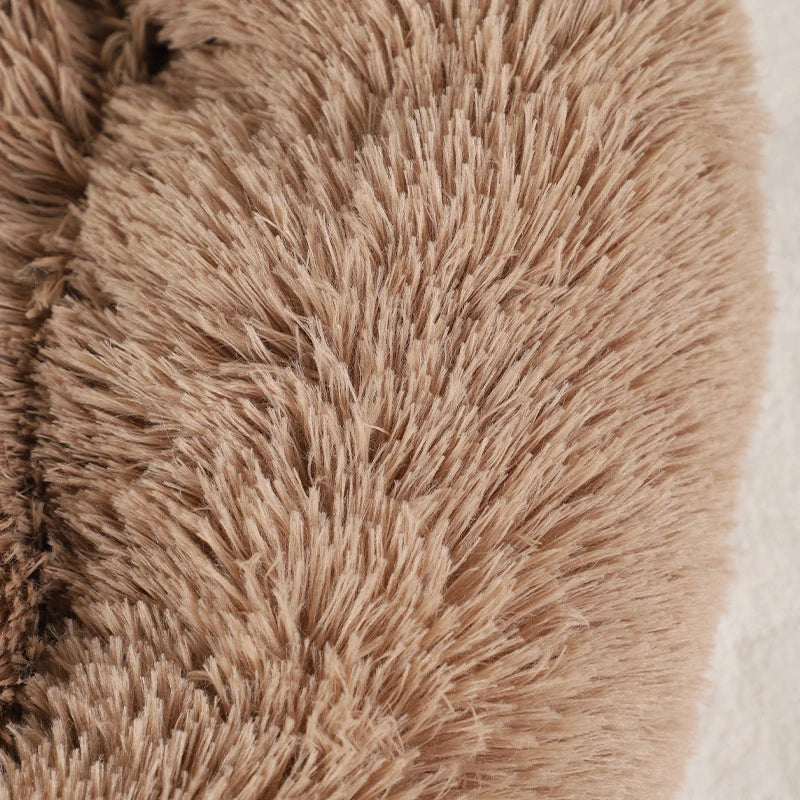 BeiYu Pet Fluffy Dog Bed Winter Warm Plush Kennel Mat