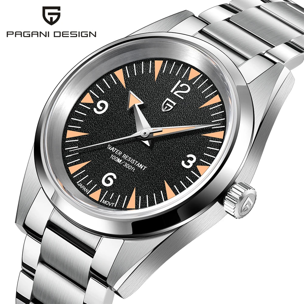 Pagani Design VH31 Casual Quartz Watch Stainless Steel Waterproof 10Bar