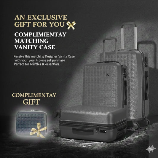 NONECN 4-Piece ABS Hardside Spinner Luggage Set for Travel