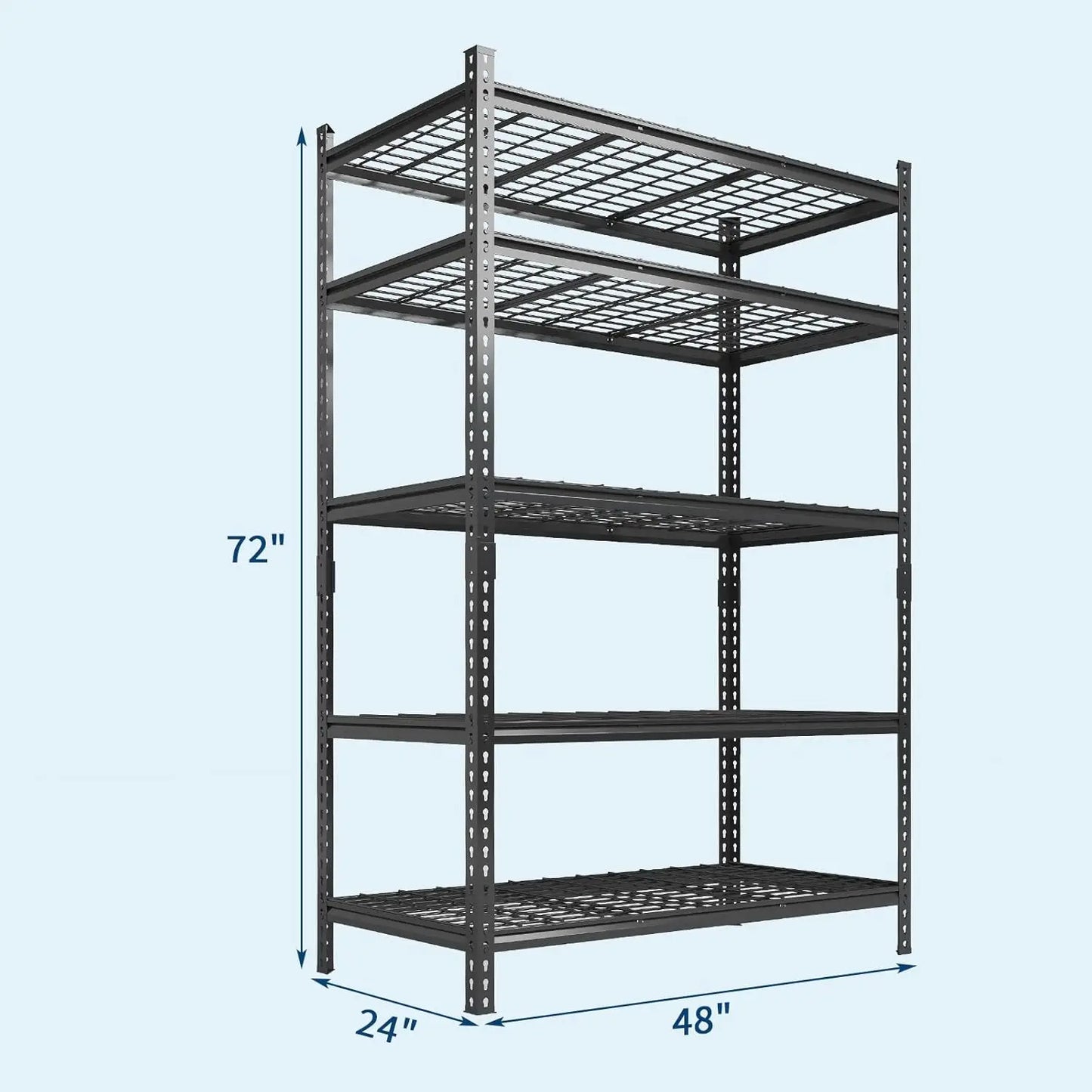 TWISTER.CK Heavy Duty Garage Shelving 2200 Lbs 5 Tier Adjustable Racks