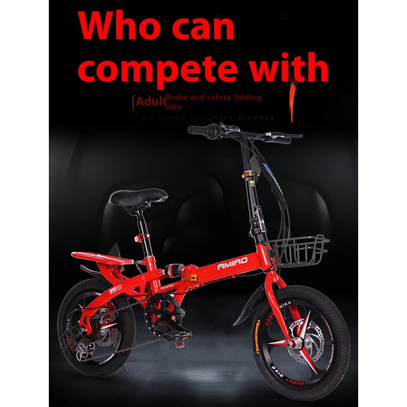 Folding Bicycle Portable Ultra Light Variable Speed Unisex