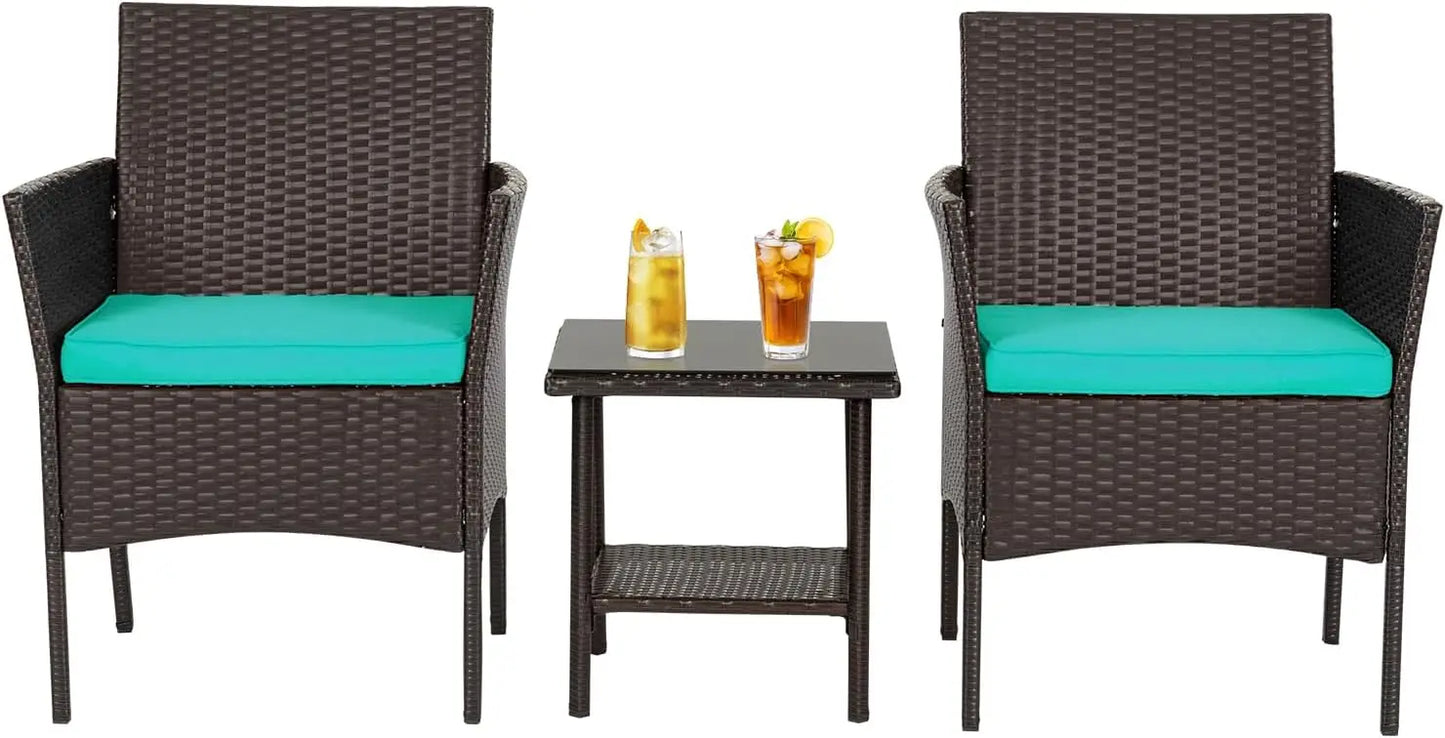 Patio Furniture Set 5 Pieces Outdoor Wicker Conversation Set