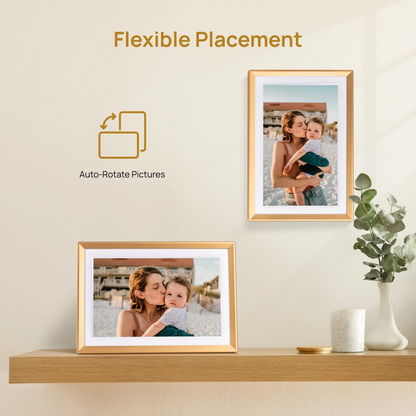 ARZOPA Metal Digital Picture Frame WiFi HD IPS Touch Screen