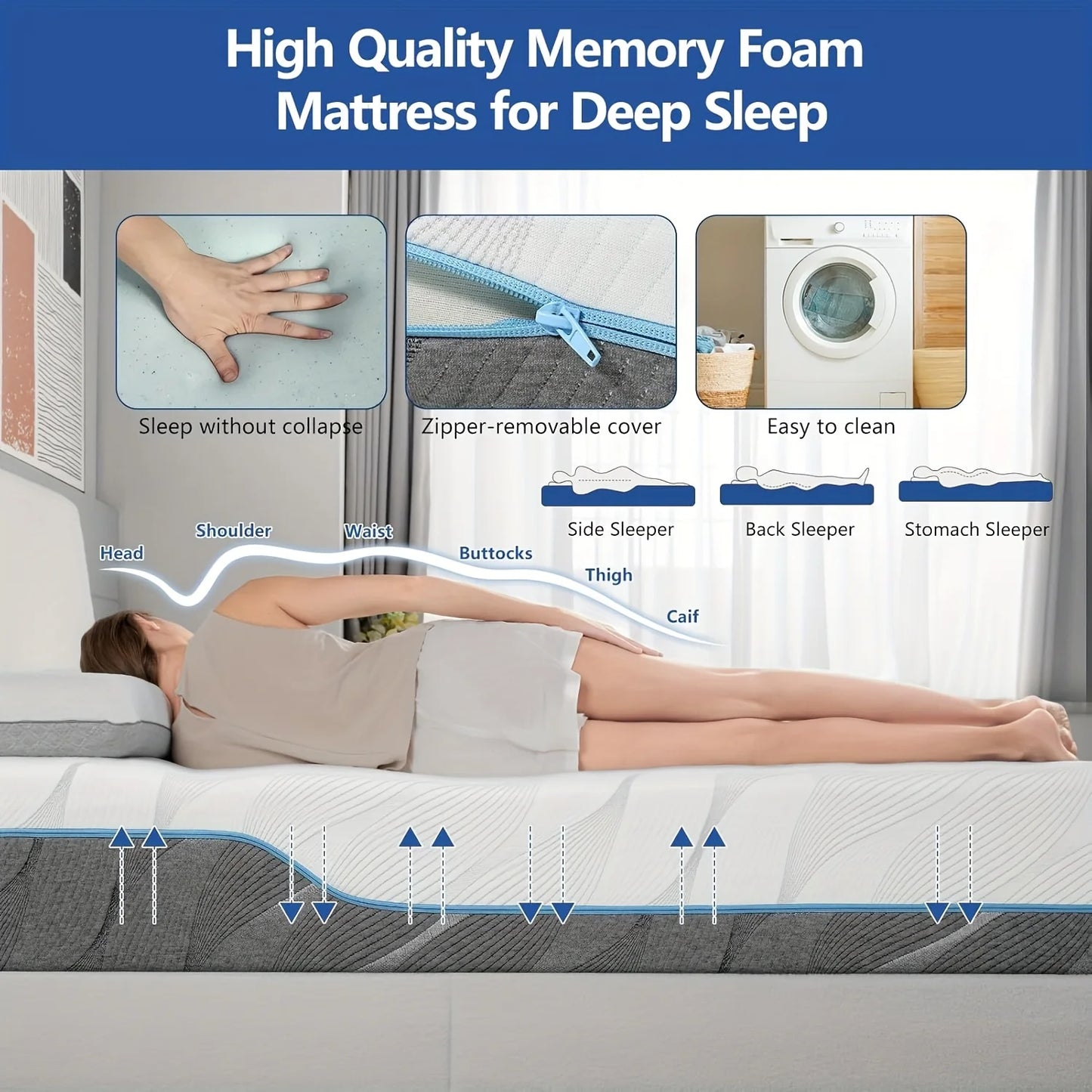 Hcore Flippable Dual Sided Mattress for Back Pain Relief
