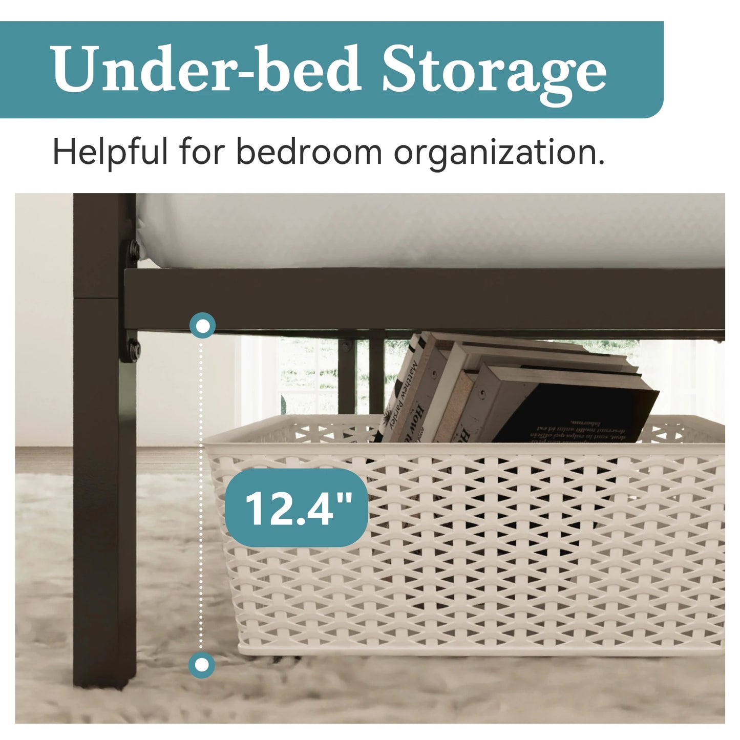 HOOMIC Canopy Bed Frame With Enhanced 4-Poster Design
