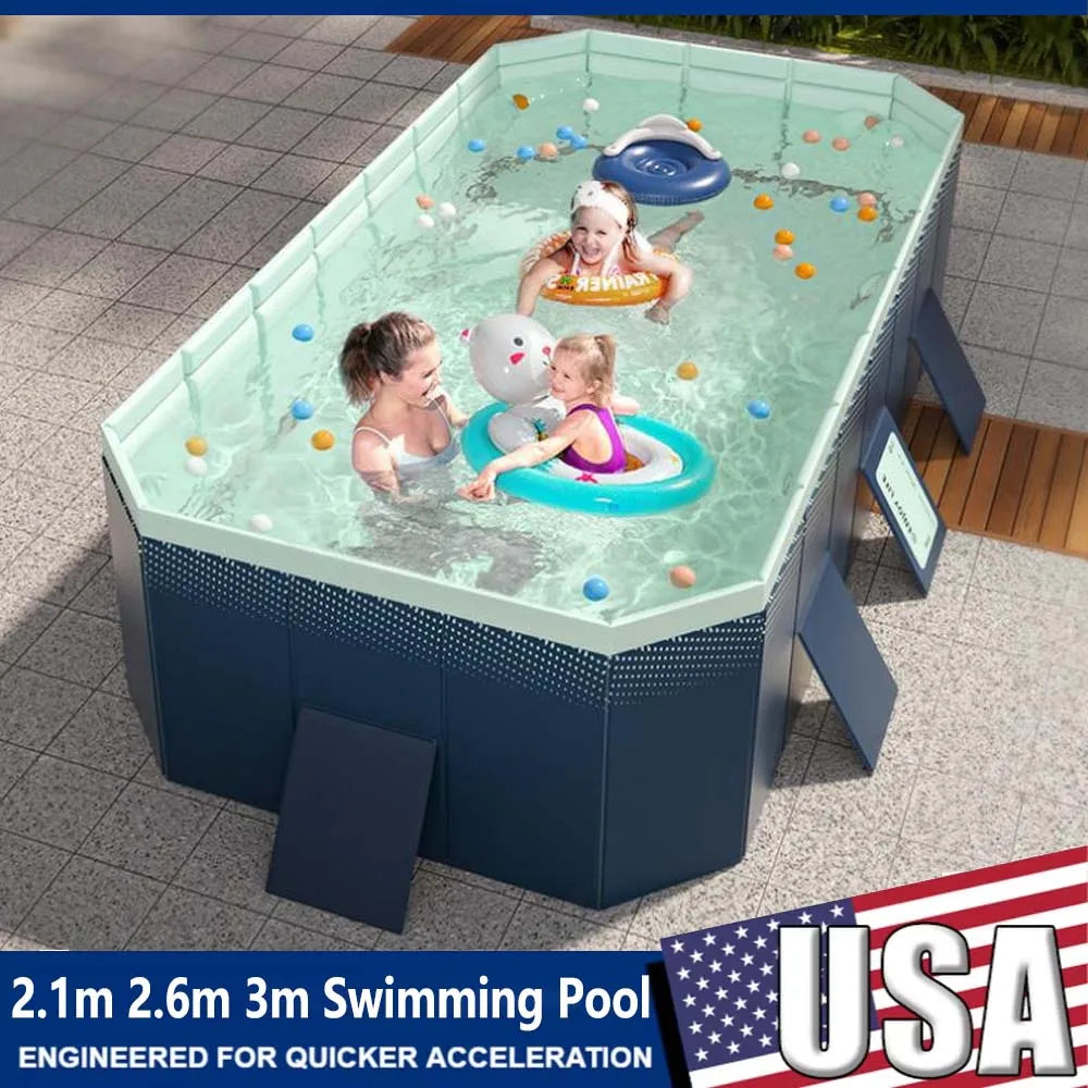 YYW Non Inflatable PVC Family Foldable Pool For Outdoor Use