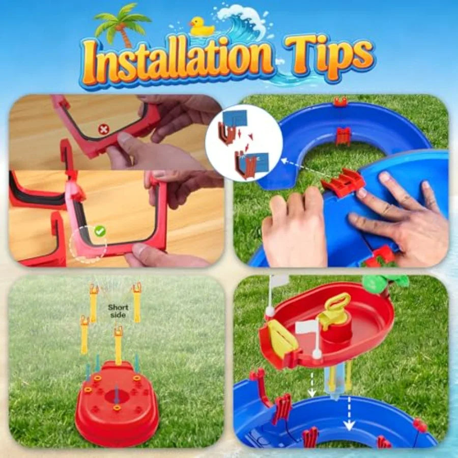 Toddlers Water Table Toy for Outdoor Summer Garden Fun