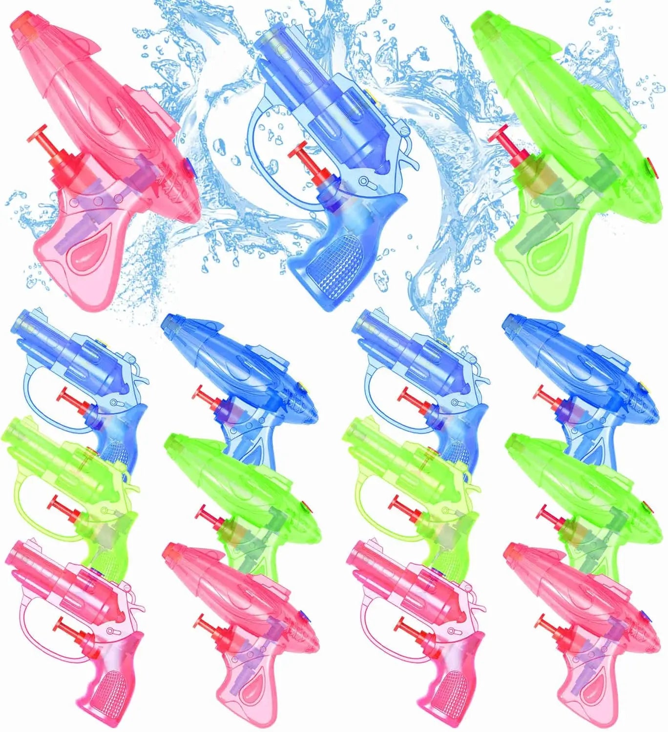 Water Guns for Kids 15-Pack Bulk Pool Toys for Summer