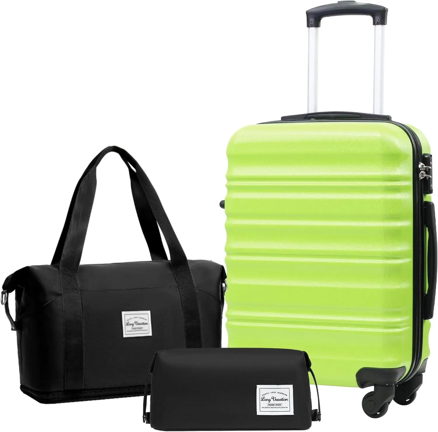 Carry On Luggage Set ABS PC Hardshell Zipper TSA Lock