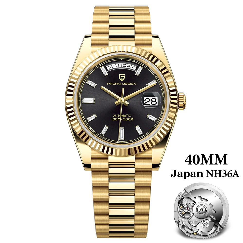 Pagani Design Mens Automatic Mechanical Wristwatch Waterproof