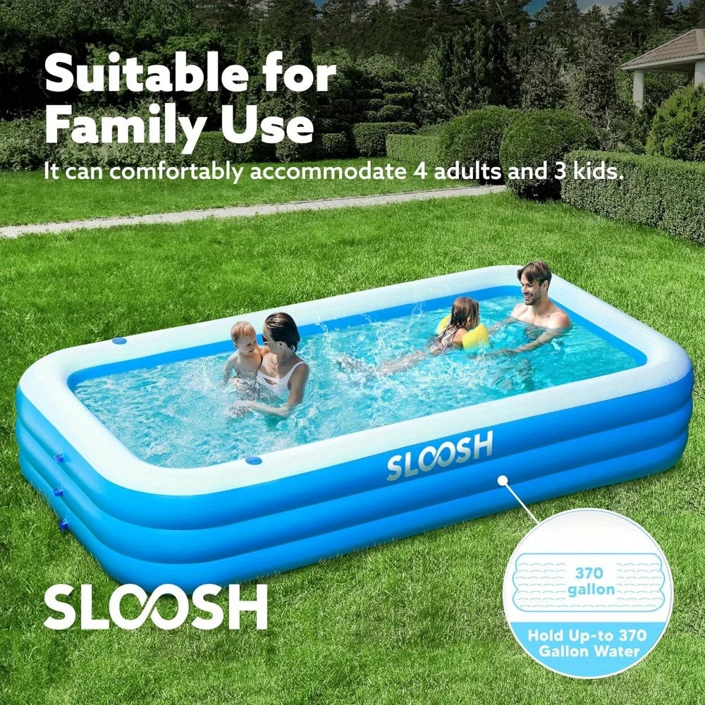 Joyfy Inflatable Family Pool for Backyard Lawn and Summer Parties