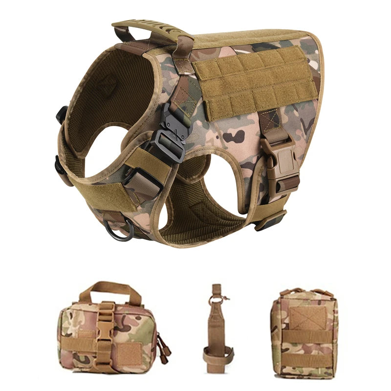 COOYOMOO Tactical Dog Harness And Leash Set For All Breeds