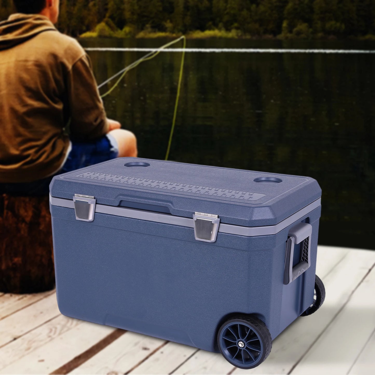 Lightweight Camping Cooler Portable Insulated Plastic Box For Beach