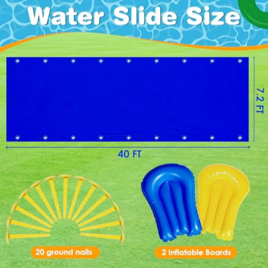Heavy Duty Water Slide for Adults With Inflatable Boards