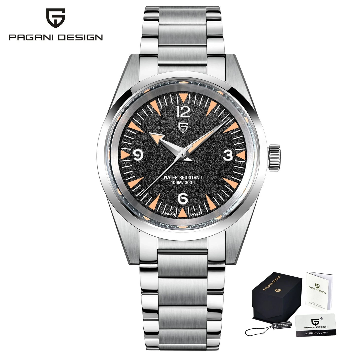 Pagani Design VH31 Casual Quartz Watch Stainless Steel Waterproof 10Bar
