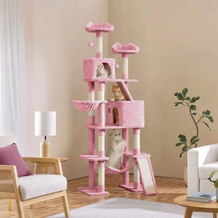 Cat Tree With Perches Scratching Posts And Ramps Indoor Condo