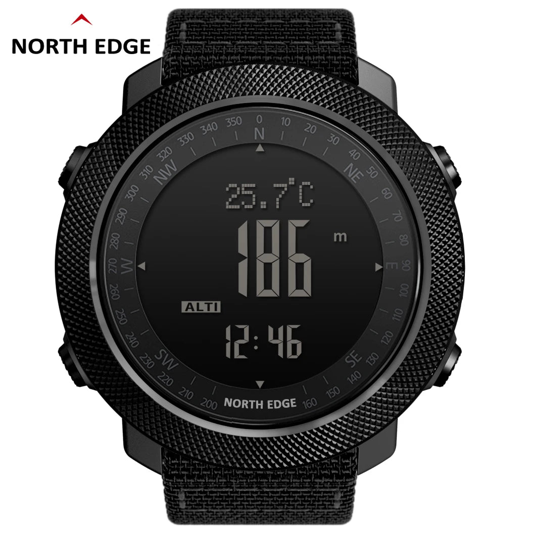 North Edge Mens Sport Digital Watch Altimeter Barometer Compass 50m