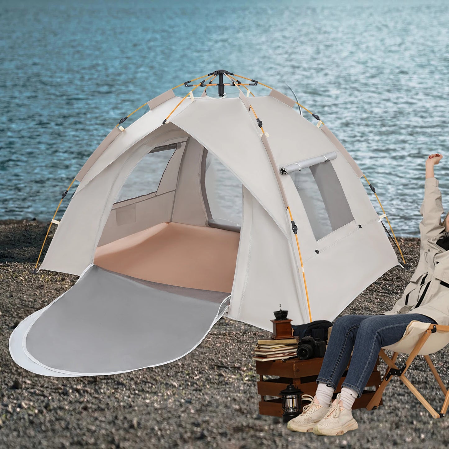 Automatic Opening Outdoor Folding Tent For Camping Waterproof Portable Shelter