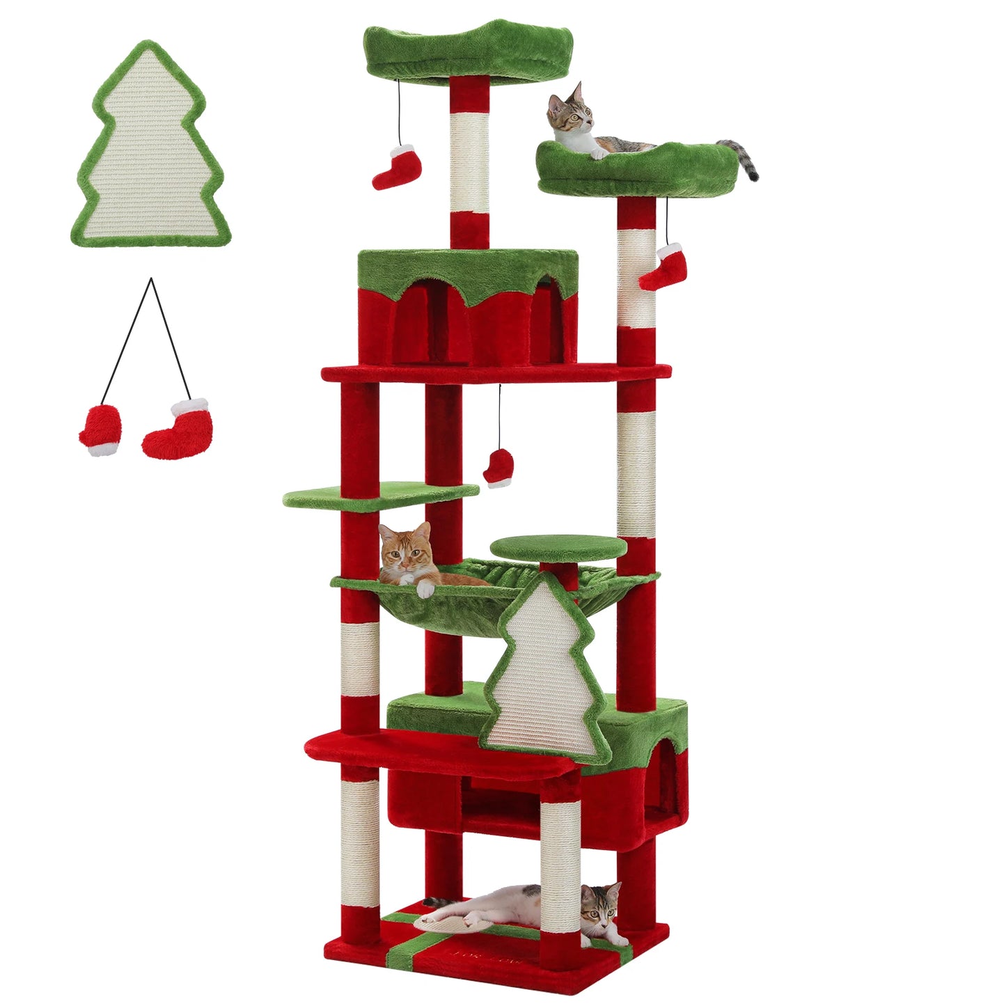 PAWZ Road Cat Tree And Tower For Indoor Cats With Sisal Covered Scratching Posts