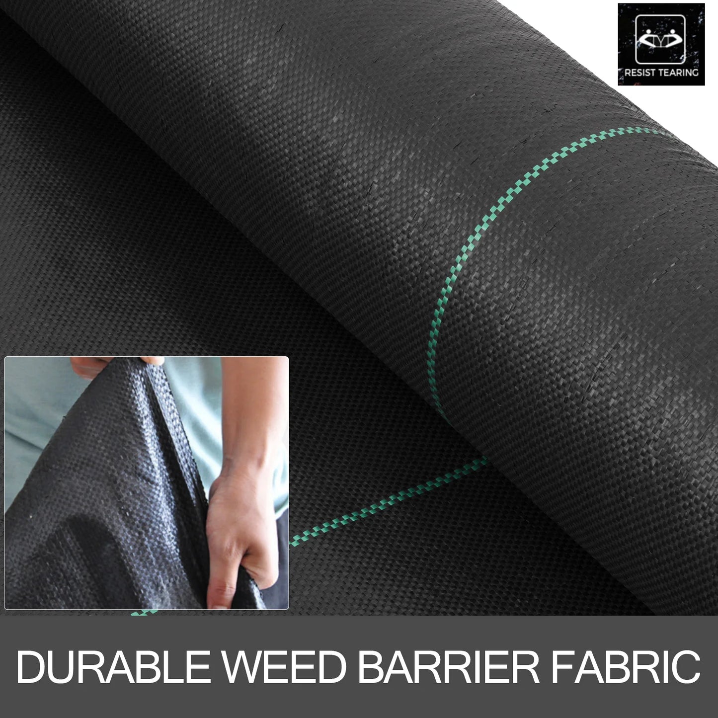 SucceBuy Landscape Fabric 6ftx300ft Geotextile Fabric Durable Heavy Duty 1.5oz Ground Cover Woven For Commercial Greenhouse Yard