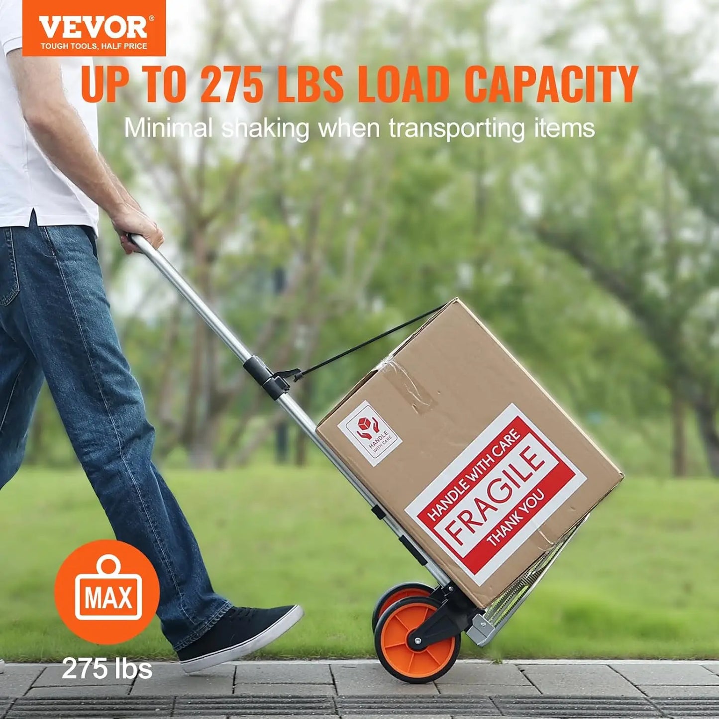 Aluminum Foldable Cart Truck and Dolly Heavy Duty Luggage Trolley