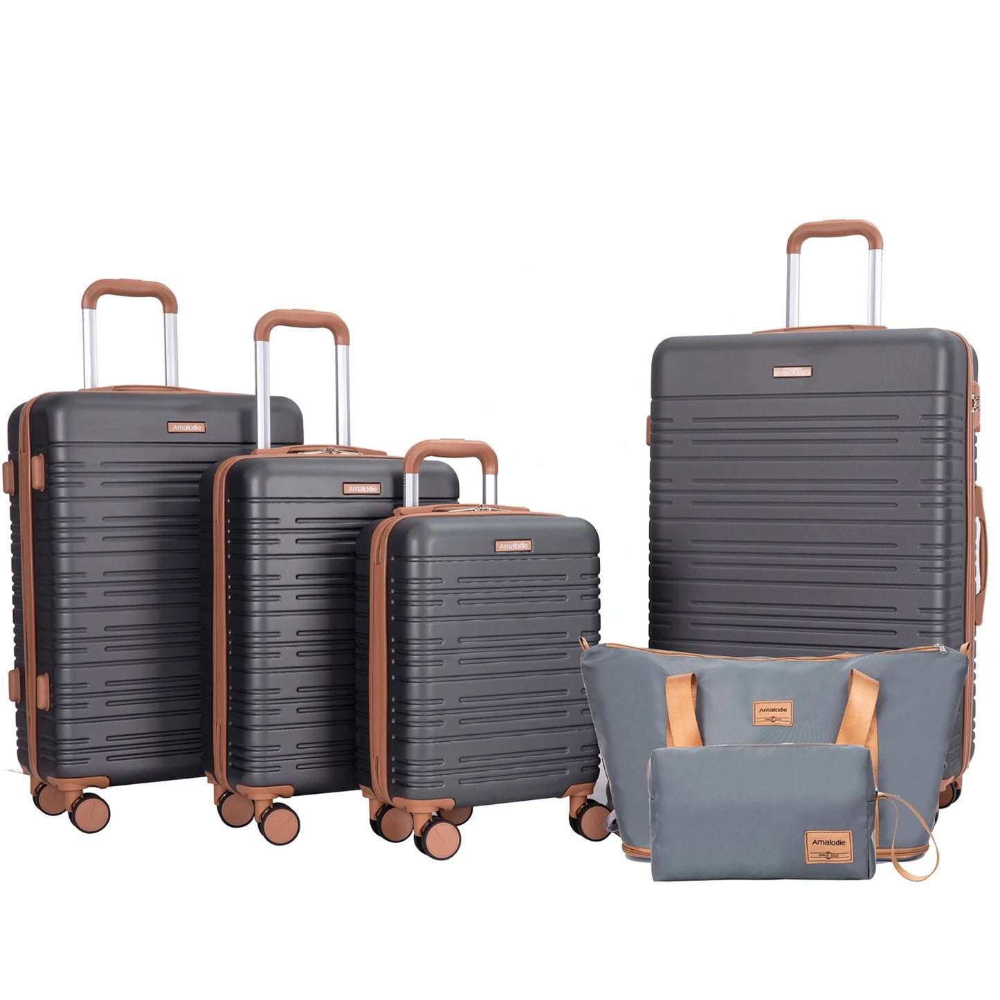 TRIPCOMPCN 4-Piece Spinner Luggage Set With TSA Lock Hardcase