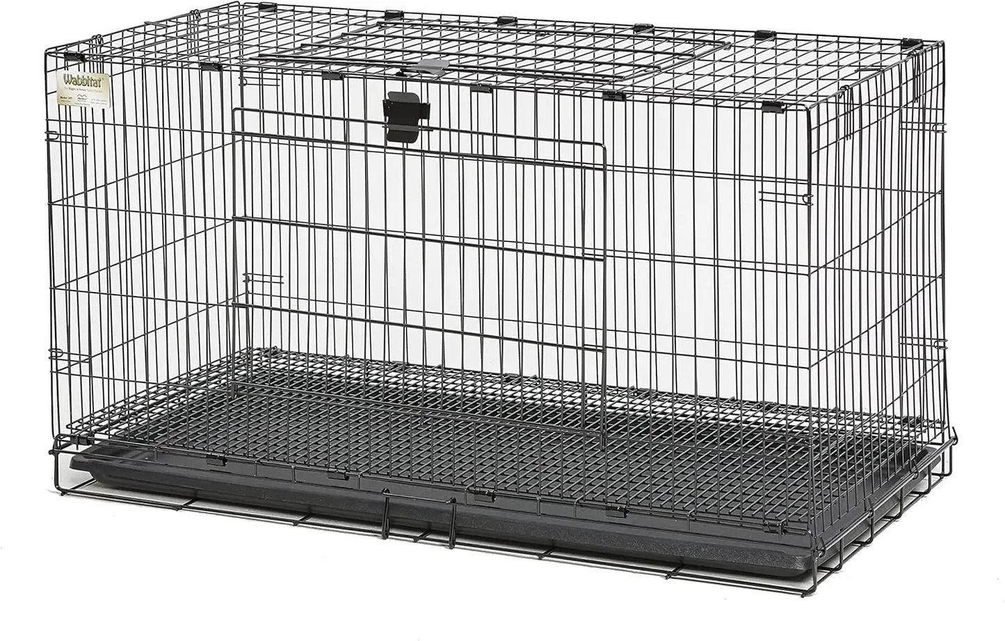 Medium Rabbit Cage with Mesh Floor, Removable Tray, Top & Front Doors, Rust Resistant, Easy Assembly
