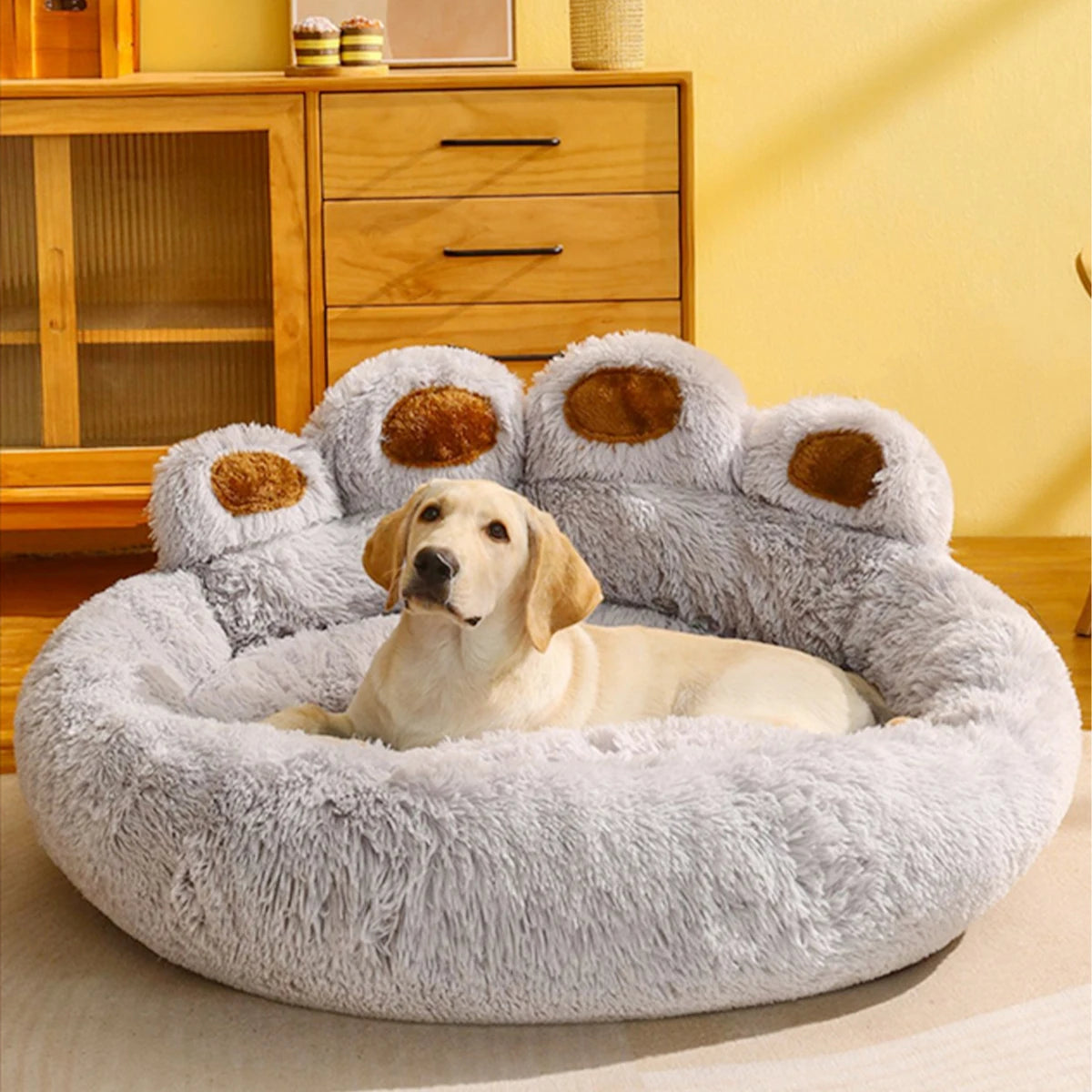 BeiYu Pet Fluffy Dog Bed Winter Warm Plush Kennel Mat