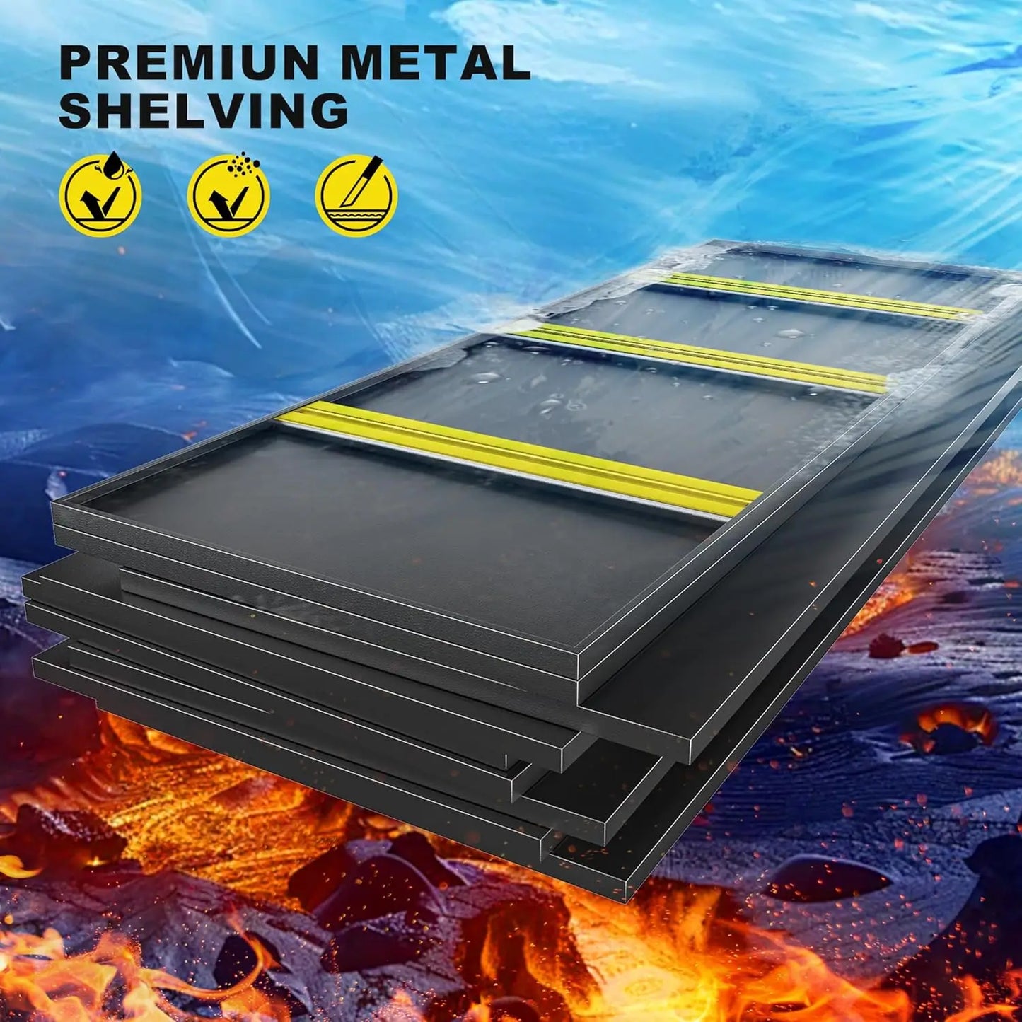 2000 LBS Adjustable 5 Tier Metal Storage Shelving Unit Garage