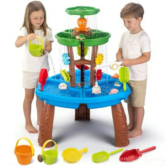 Three Tier Water Table With Fishing Game For Children