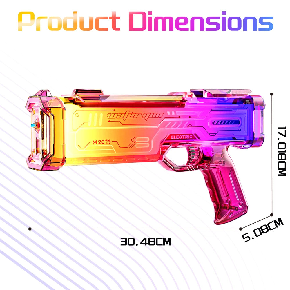 Electric Water Gun LED Light Sound Blaster for Outdoor Fun