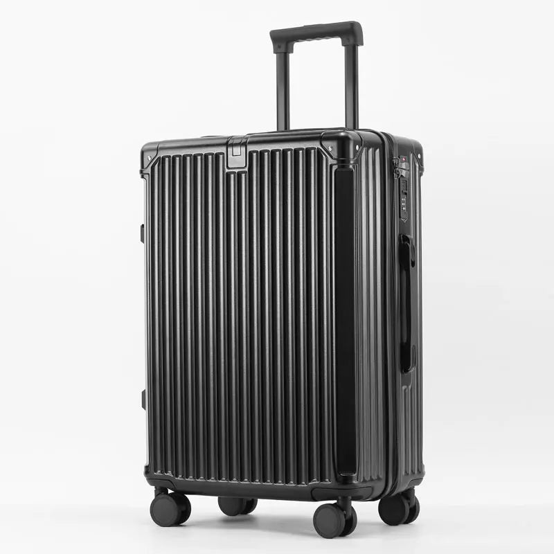 Zippered ABS PC Suitcase Luggage With Cup Holder And Wheels