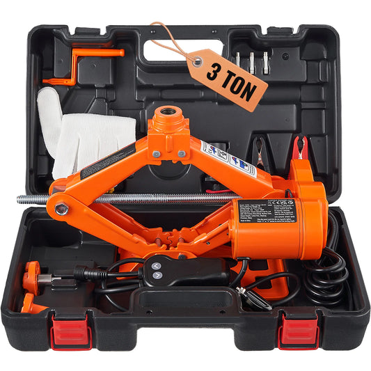 SucceBuy 3T Electric Car Jack With Electric Impact Wrench 12V