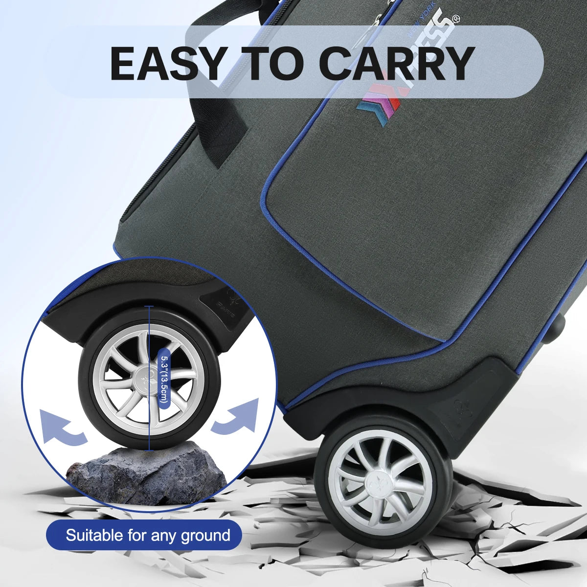 New York XPress Rolling Duffle Bag With Telescopic Handle