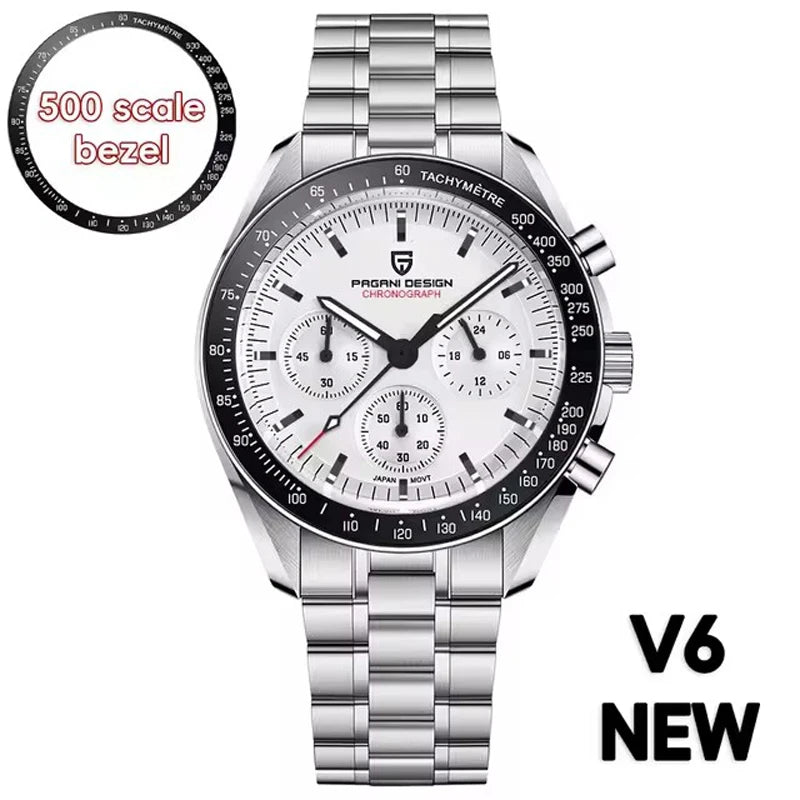 Pagani Design Moon V6 Chronograph Quartz Mens Watch