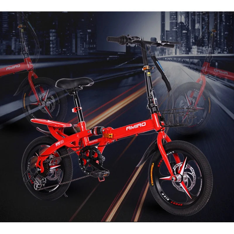 Folding Bicycle Portable Ultra Light Variable Speed Unisex