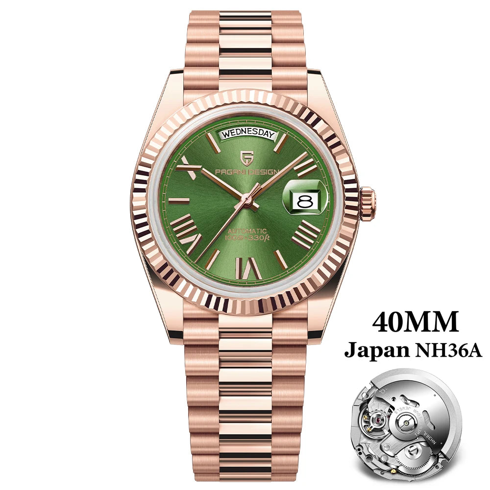 Pagani Design Mens Automatic Mechanical Wristwatch Waterproof