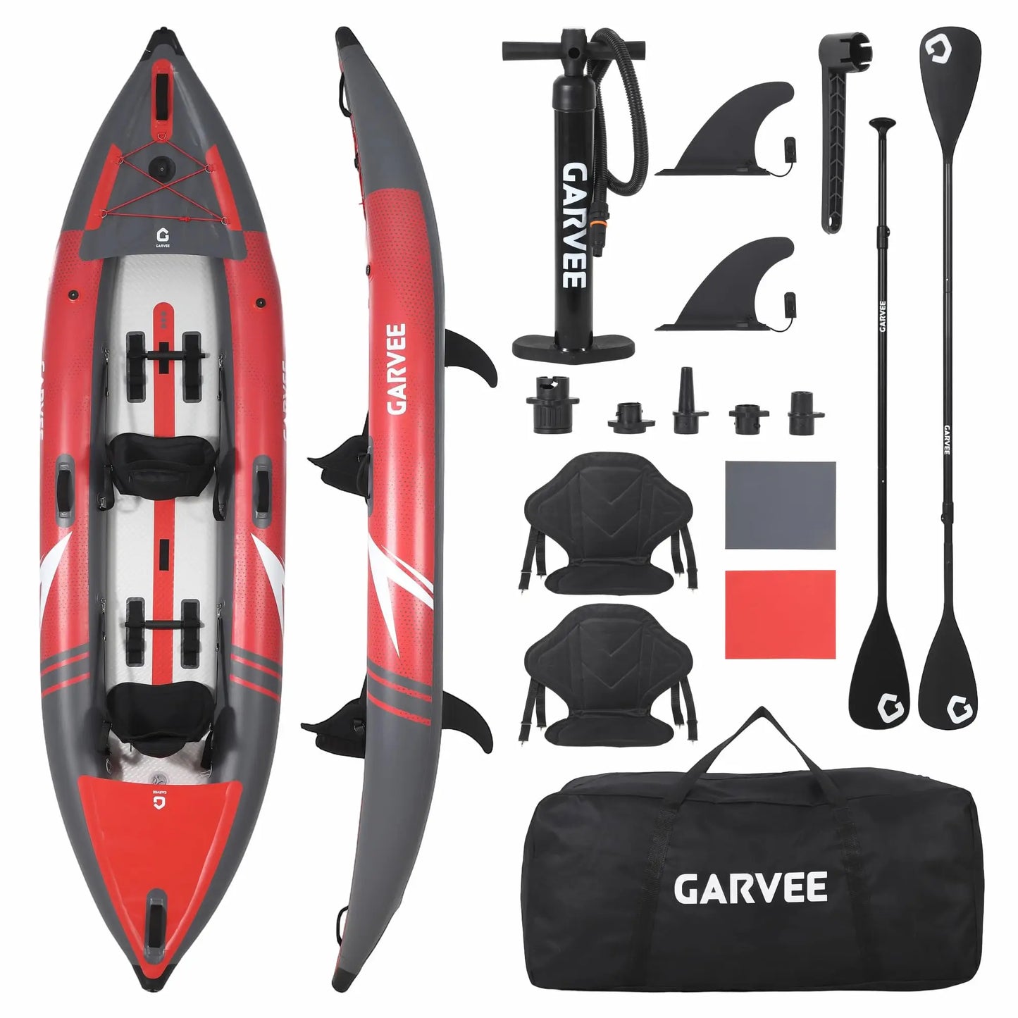 HiMISS Two Person Inflatable Kayak With Seats Pump