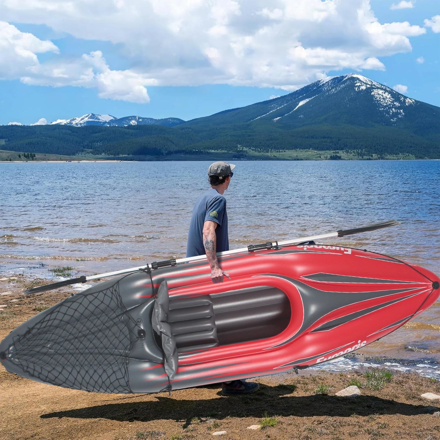 HHSJZWCY Inflatable One Person Kayak Fishing Boat With Accessories