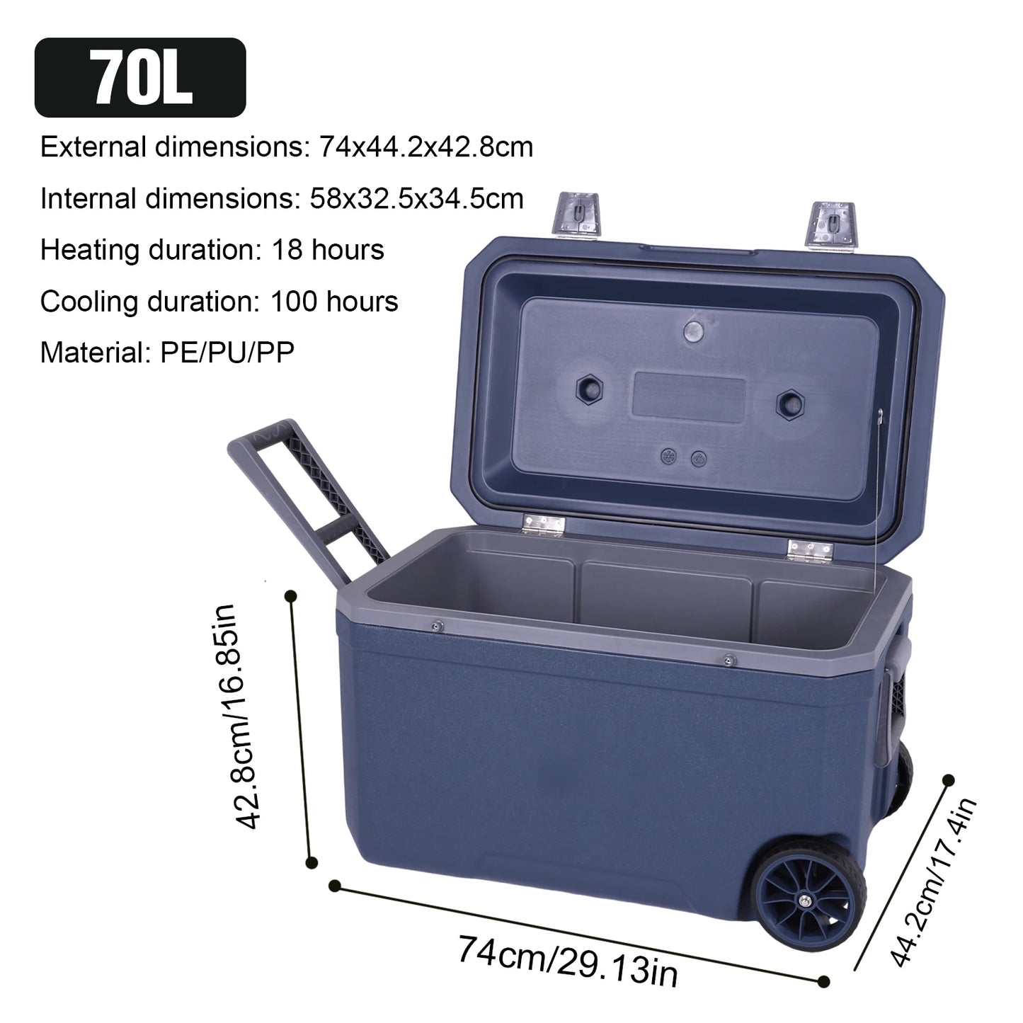 Lightweight Camping Cooler Portable Insulated Plastic Box For Beach