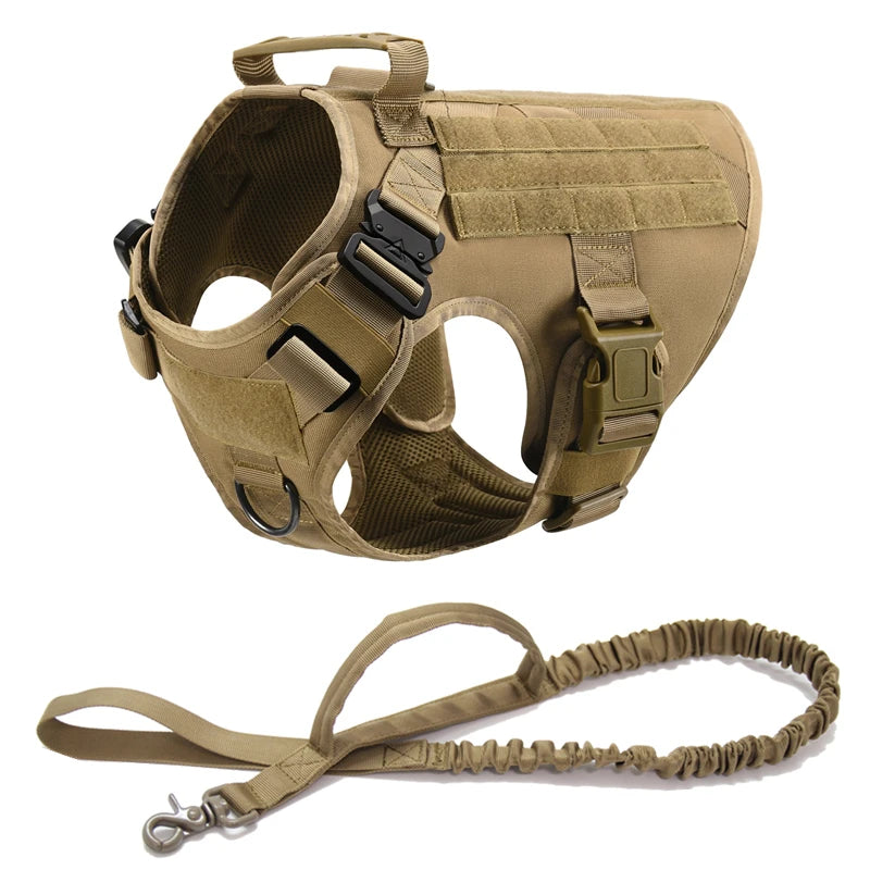 COOYOMOO Tactical Dog Harness And Leash Set For All Breeds