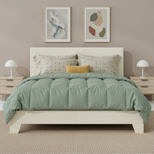HOOMIC Full/Queen/King Upholstered Bed Frame with Adjustable Linen Headboard, Sturdy Wood Slats & Quiet Support