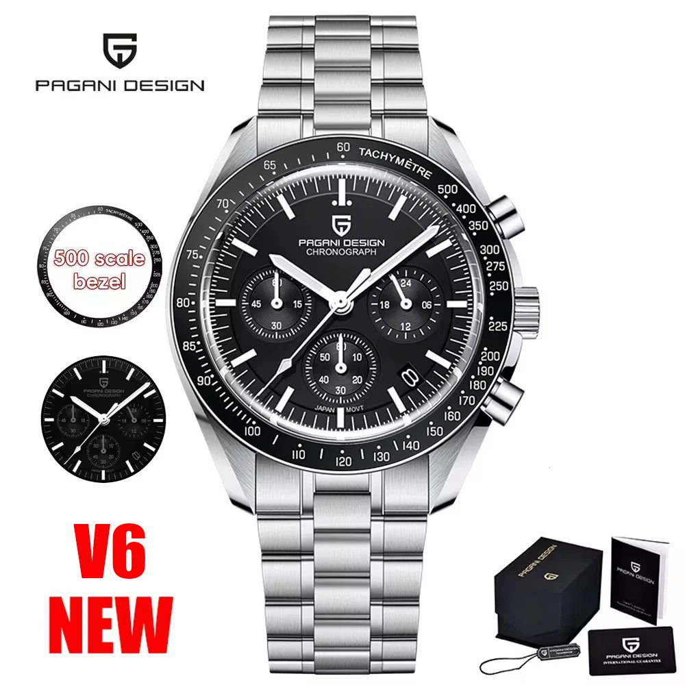 Pagani Design Moon V6 Chronograph Quartz Mens Watch