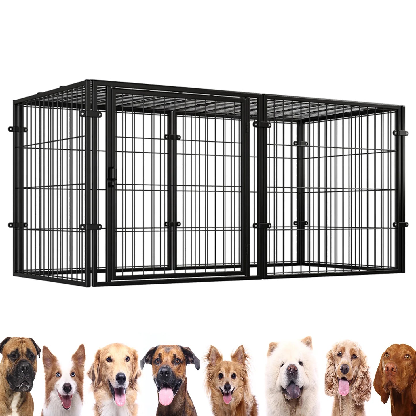 Heavy Duty Wire Kennel Cage With Door For Puppy Small Dog Rabbit Pig