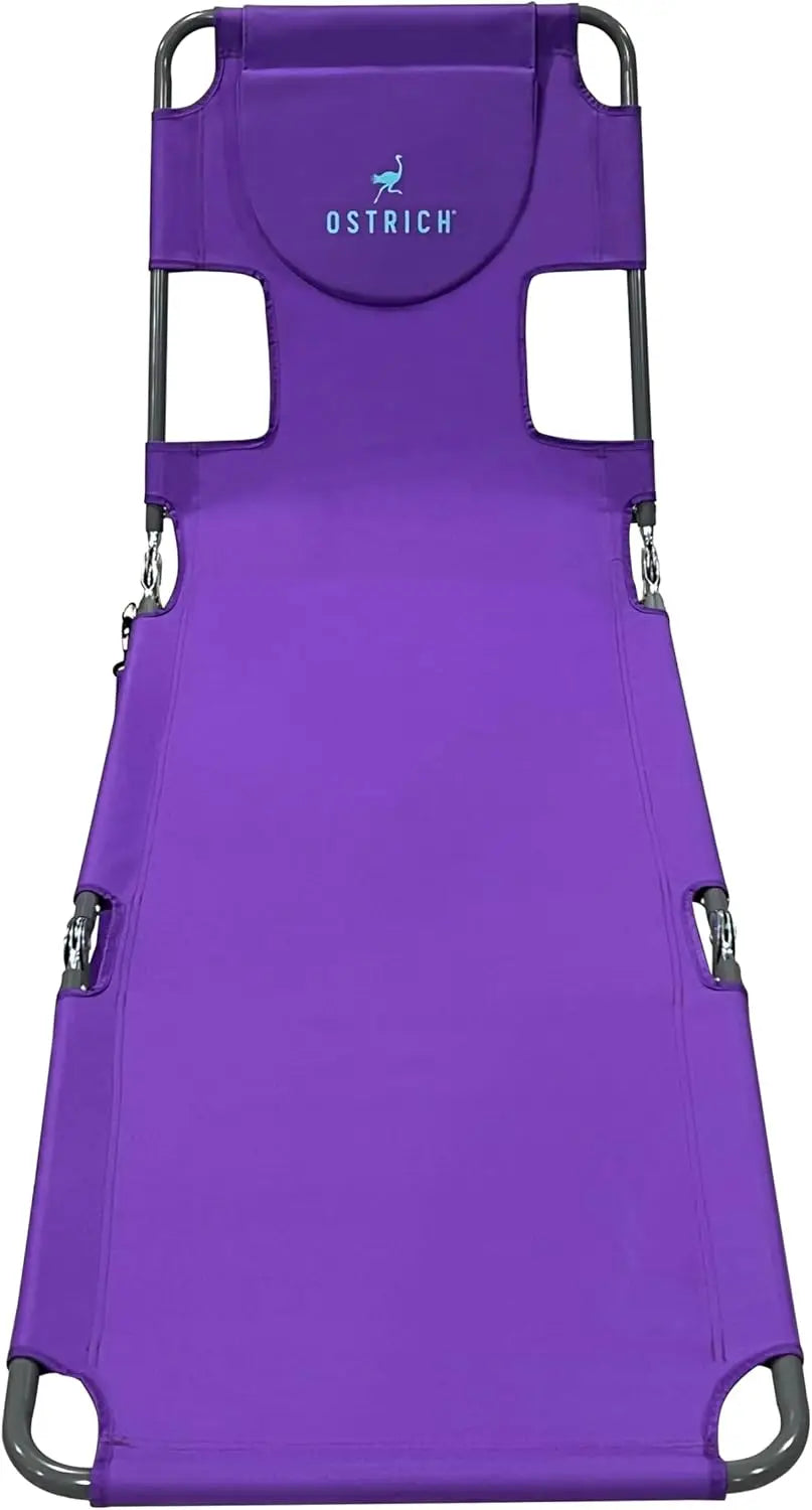 Beach Lounge Chair Folding Reclining Outdoor Portable Chaise Lounger