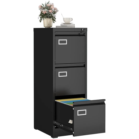 3 Drawer File Cabinet with Lock, Metal Vertical File Cabinets for Home Office, Filing Cabinet , Customized