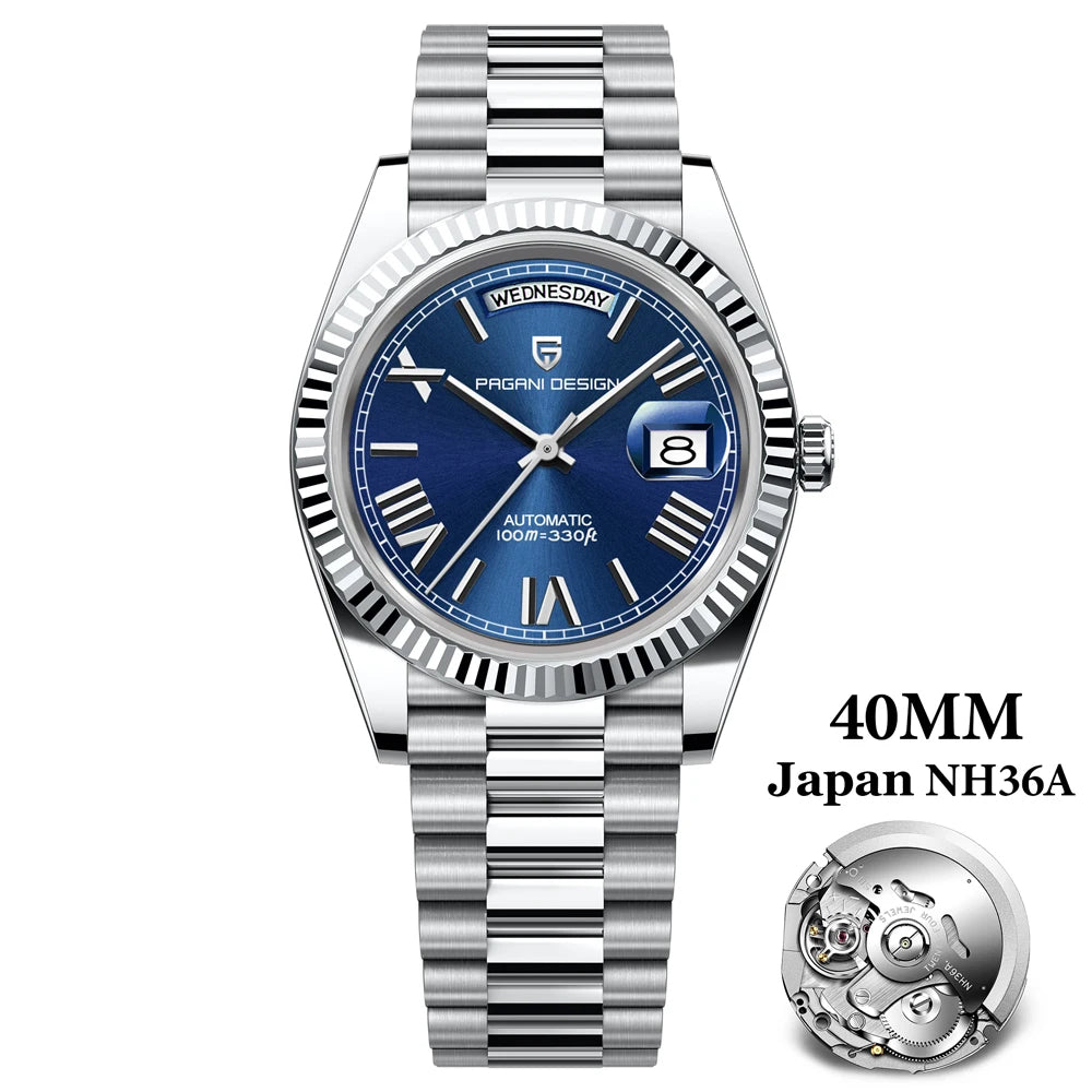 Pagani Design Mens Automatic Mechanical Wristwatch Waterproof
