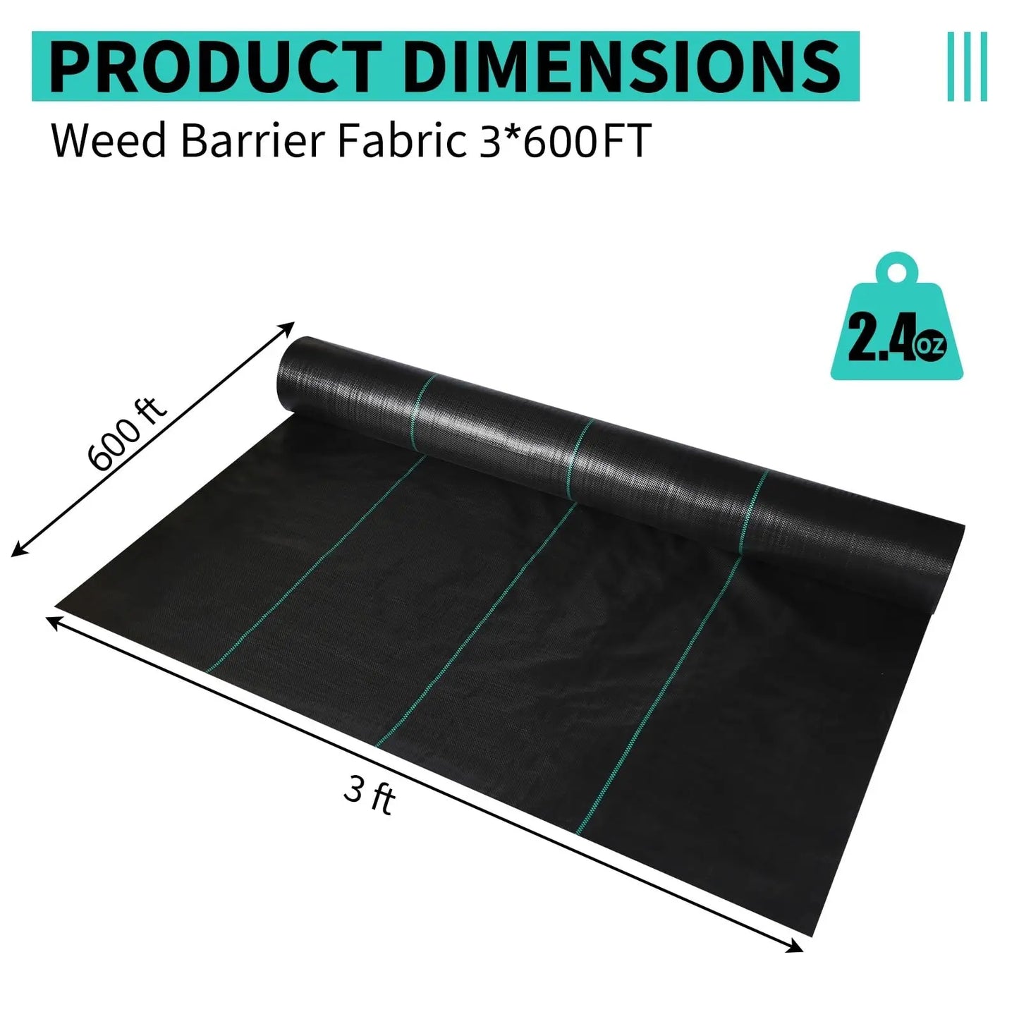 HiMIS Heavy Duty Weed Barrier Landscape Fabric Woven Garden Cloth For Greenhouse